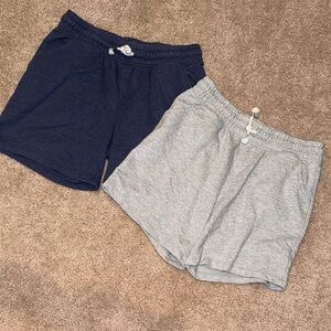 Girl’s Cat & Jack Casual Shorts with Drawstring Waist- Navy and Gray